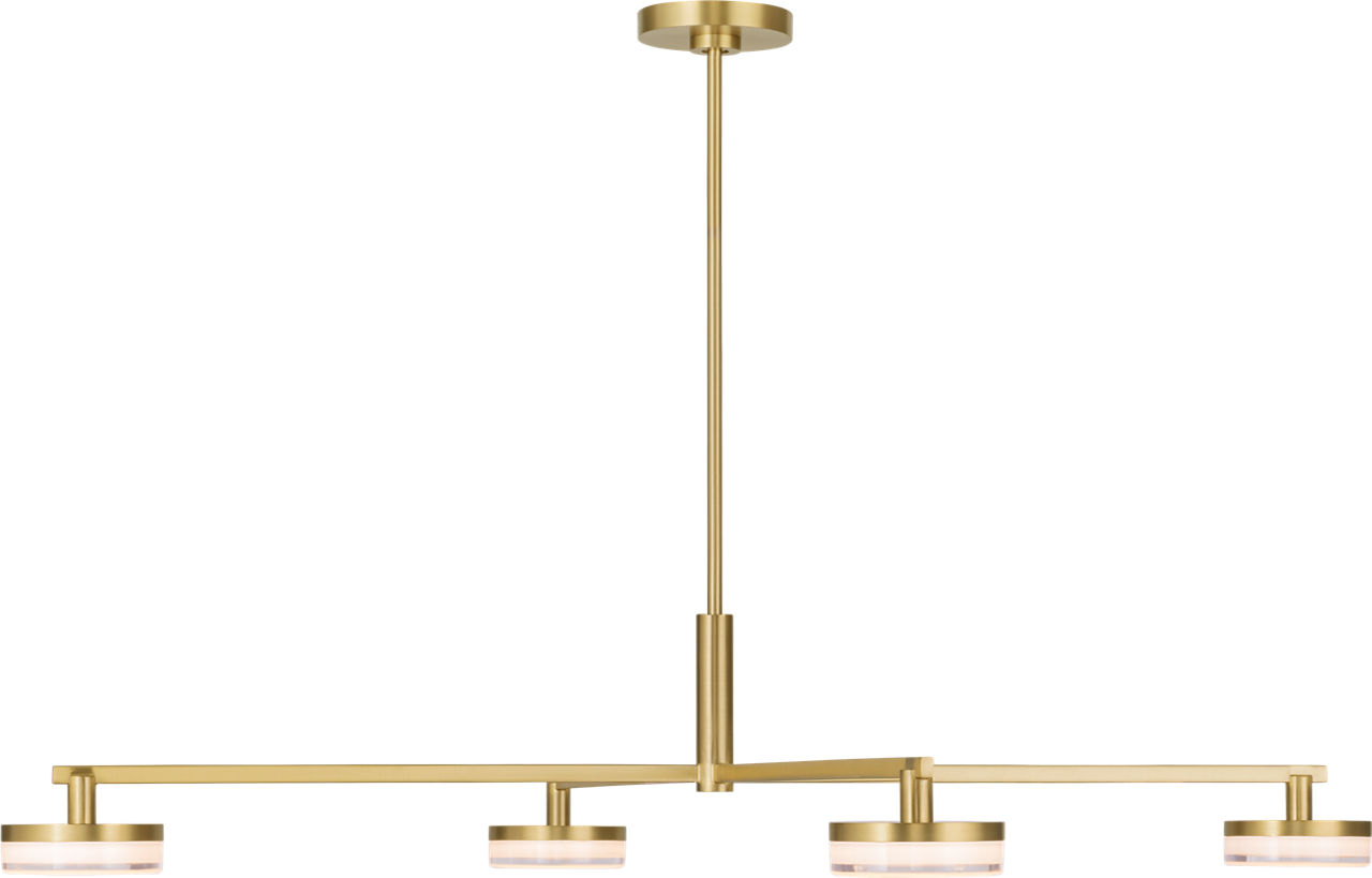 Khan Large Chandelier Burnished Brass Bulbs Inc