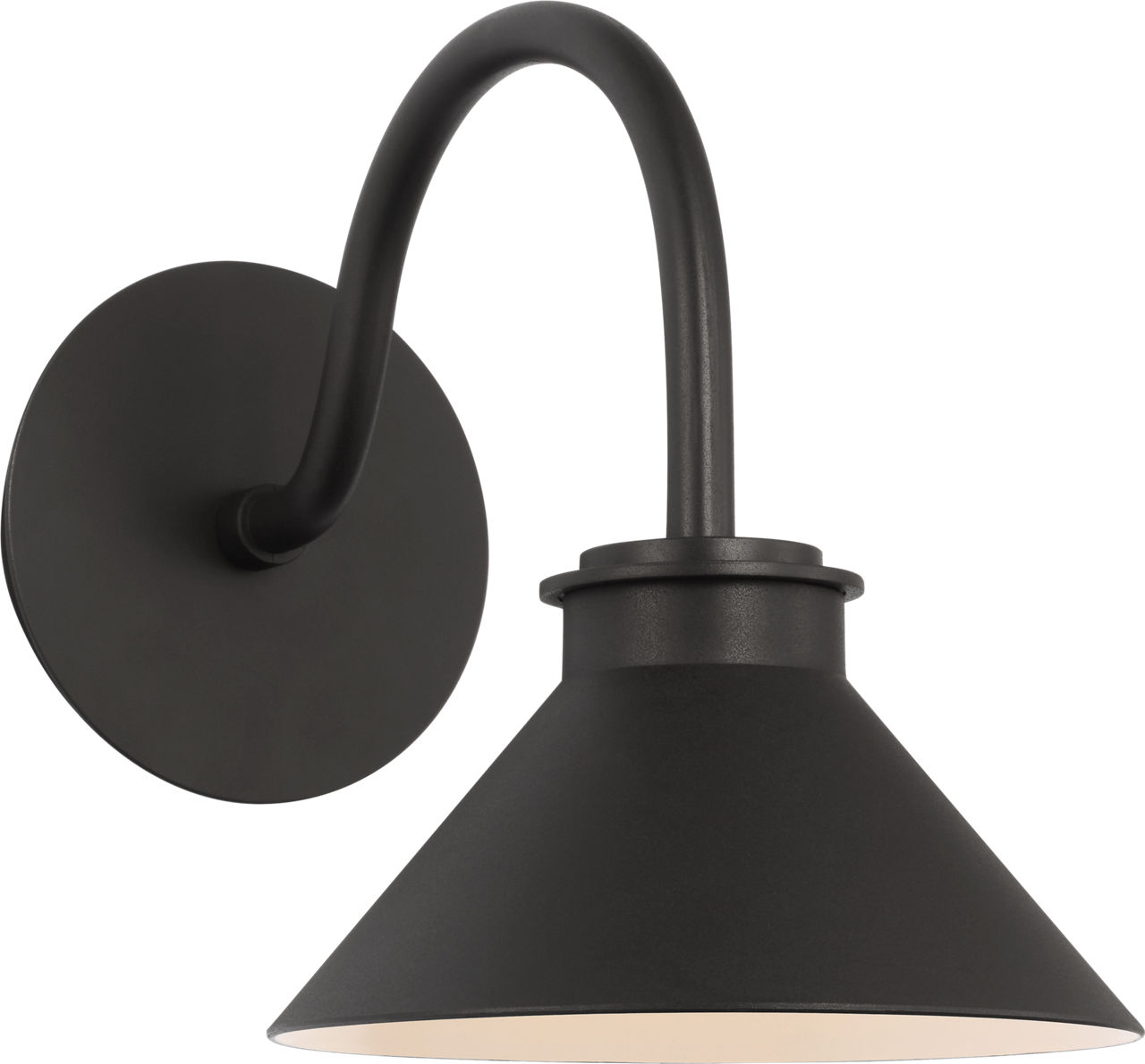 Modern Barn Light Small Wall Lantern Textured Black Bulbs Inc