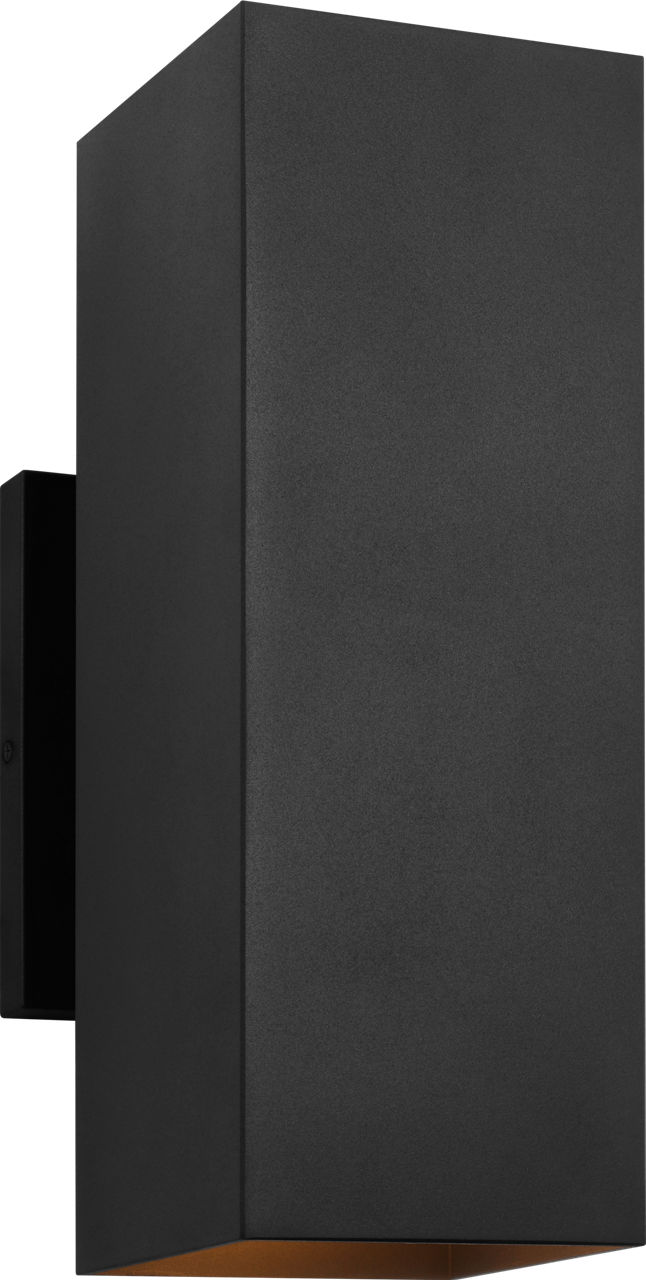 Pohl StoneStrong 2-Light Medium Lantern in Textured Black Bulb(s) Not Included