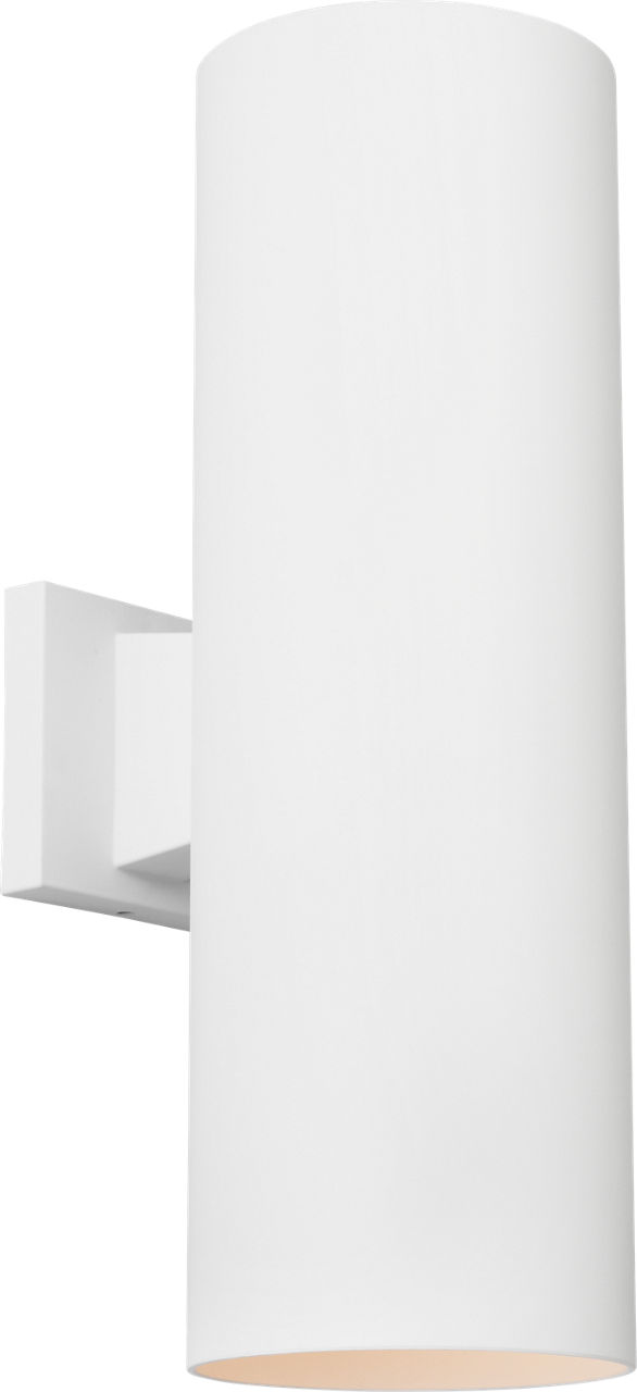 Outdoor Cylinders Large Two Light Wall Lantern Outdoor Textured White