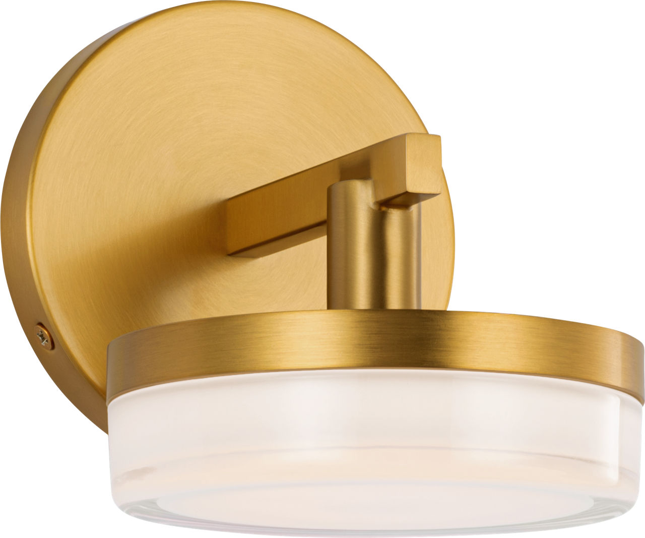 Khan Small Sconce Burnished Brass Bulbs Inc