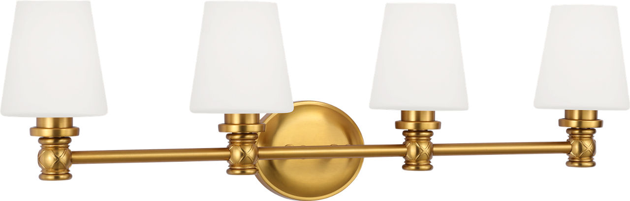 Xavierre 4 -Light Vanity Burnished Brass
