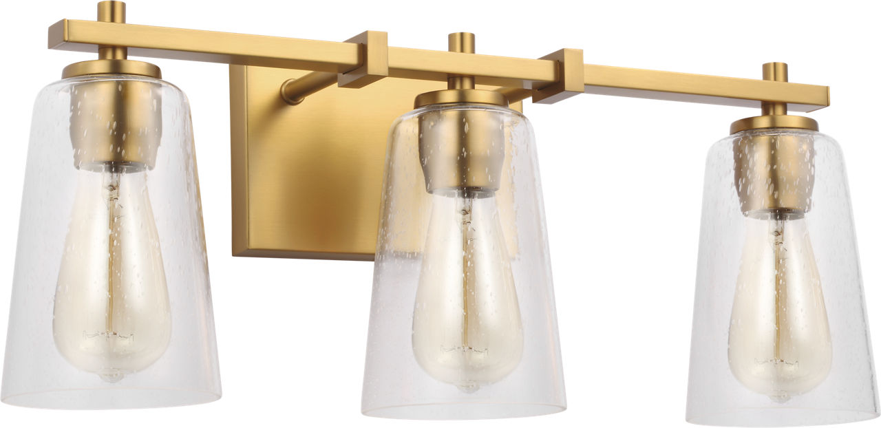Mercer 3 - Light Vanity Burnished Brass