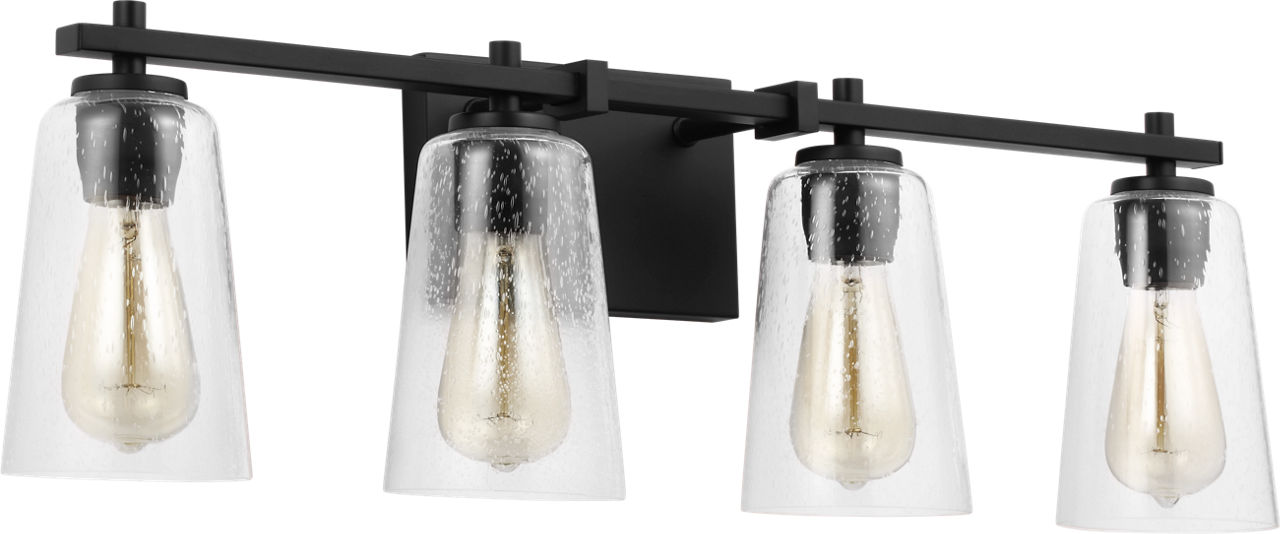Mercer 4 -Light Vanity Midnight Black