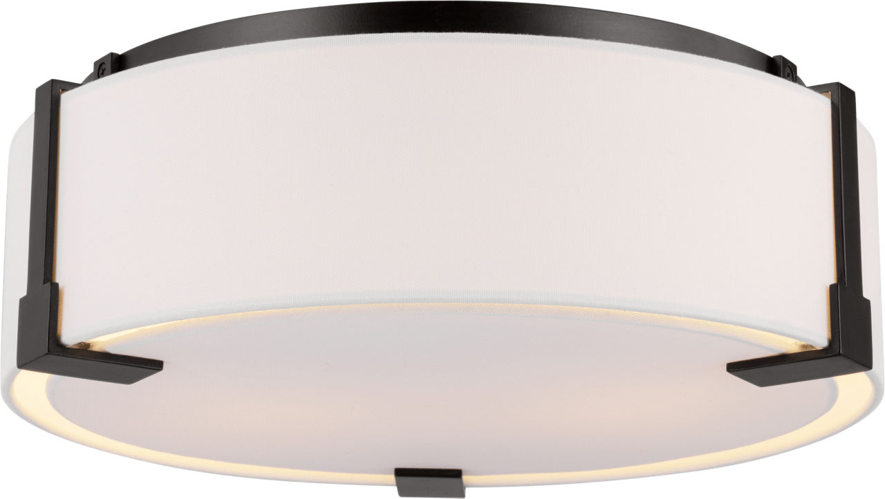 Bergen Medium Flush Mount Aged Iron