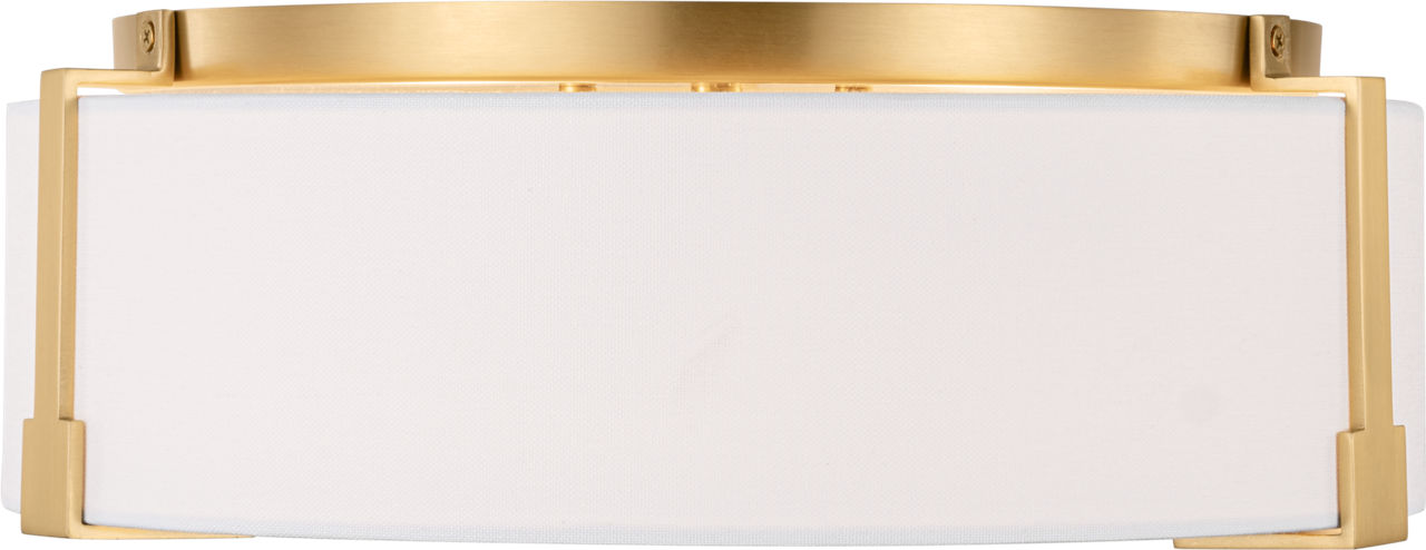 Bergen Medium Flush Mount Burnished Brass