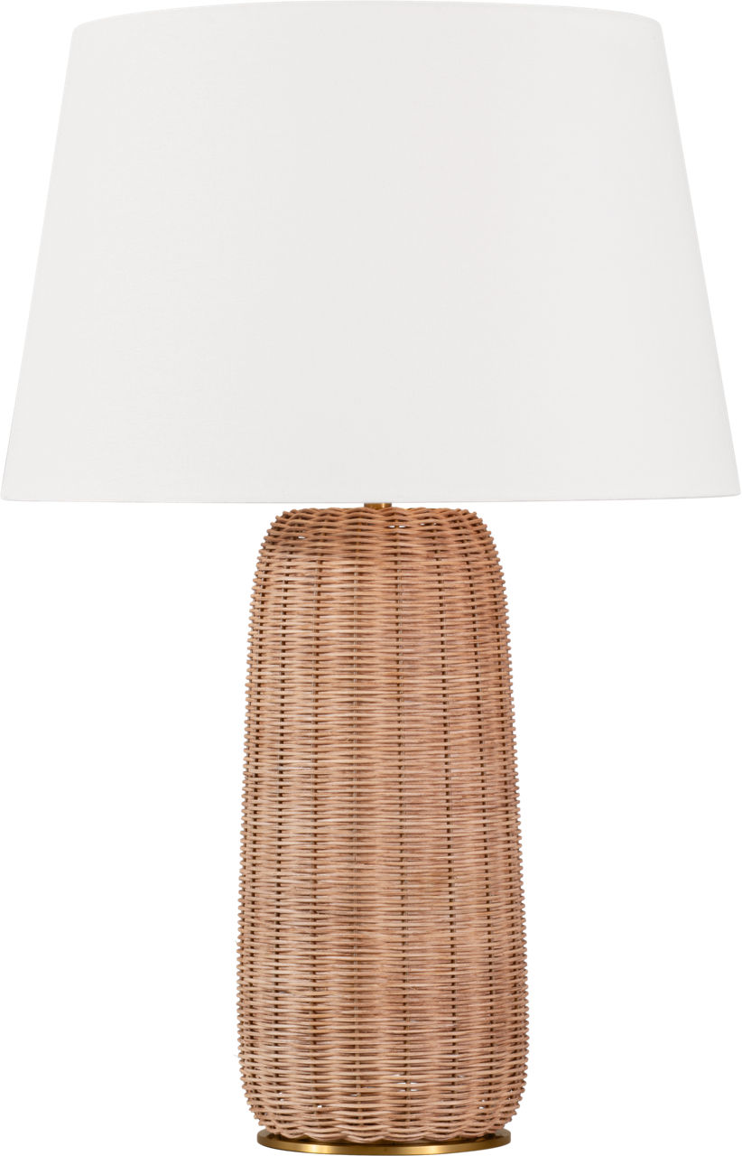 Dumar Large Table Lamp Blonde Rattan