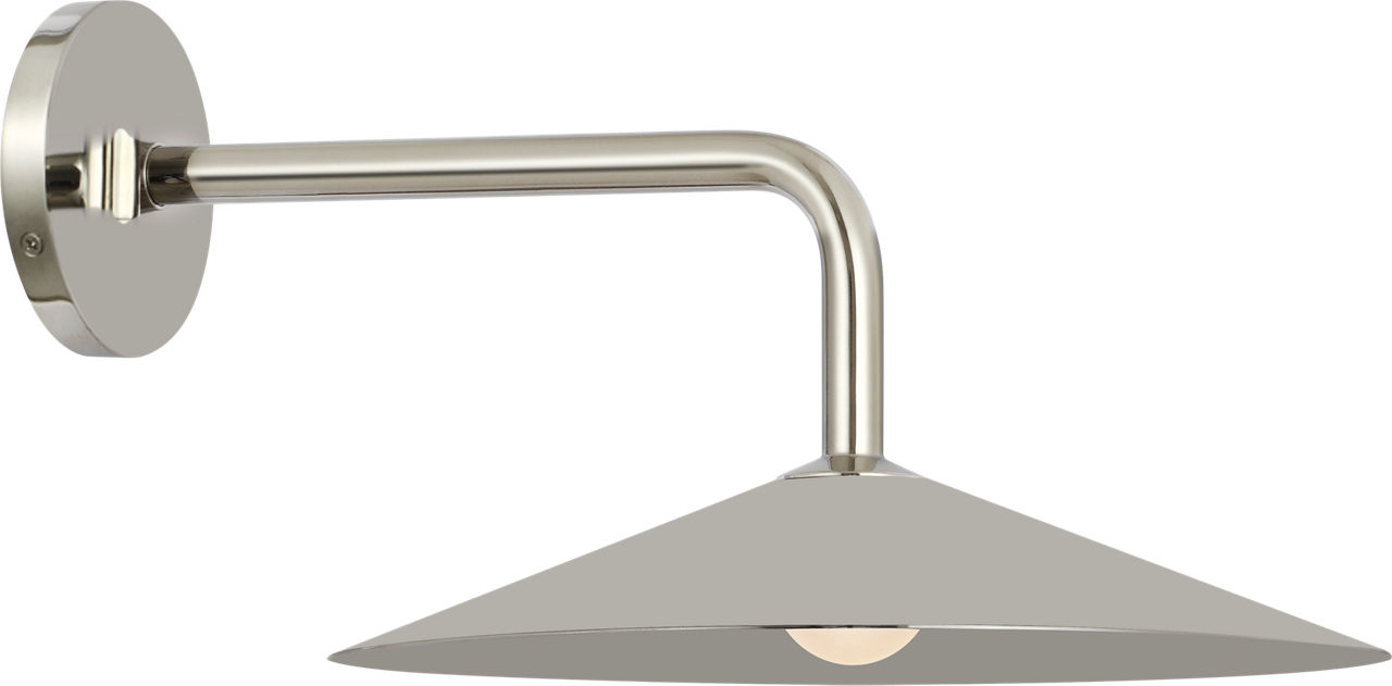 Ponce 9" Sconce in Polished Nickel with Polished Nickel Shade