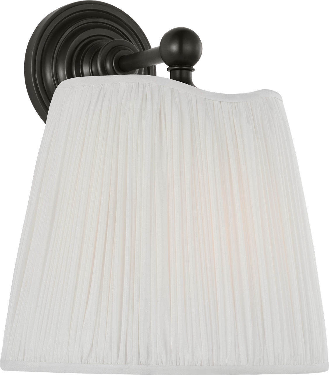 Matos 11" Sconce in Bronze with Silk Pleat Shade