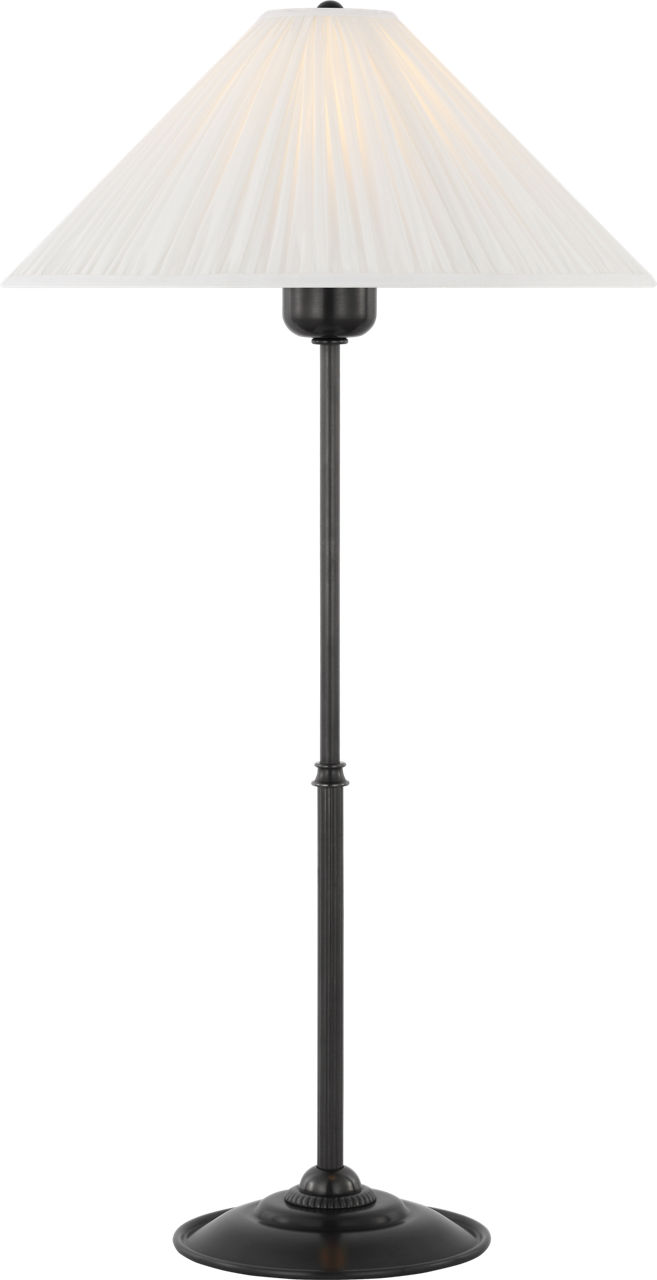 Soren 23" Table Lamp in Bronze with Silk Pleated Shade