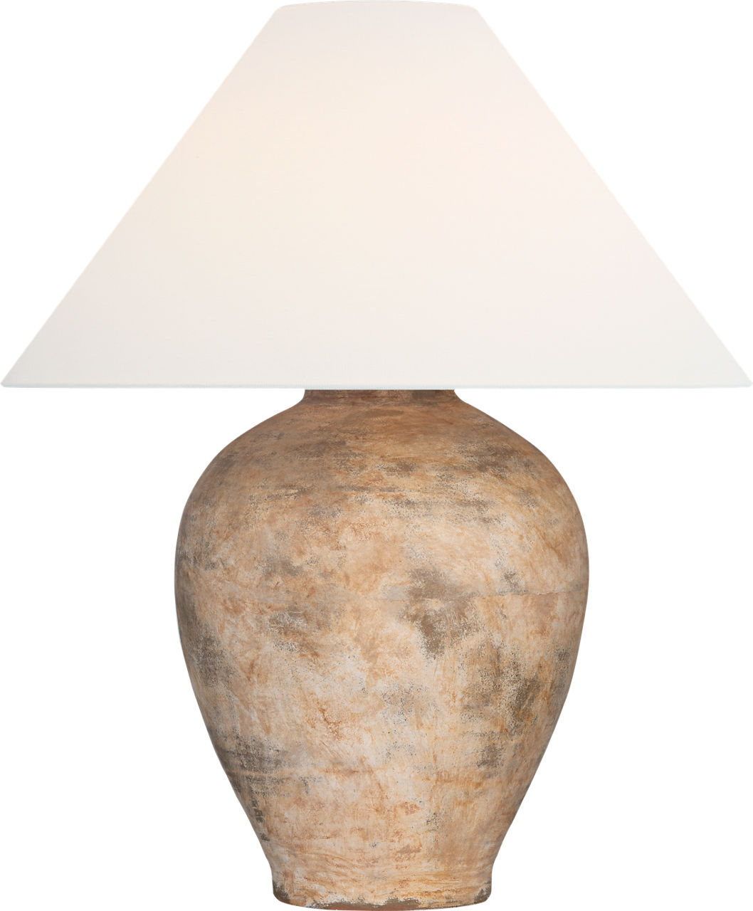 Fischer 36" Table Lamp in Rustic Terracotta with Linen Shade