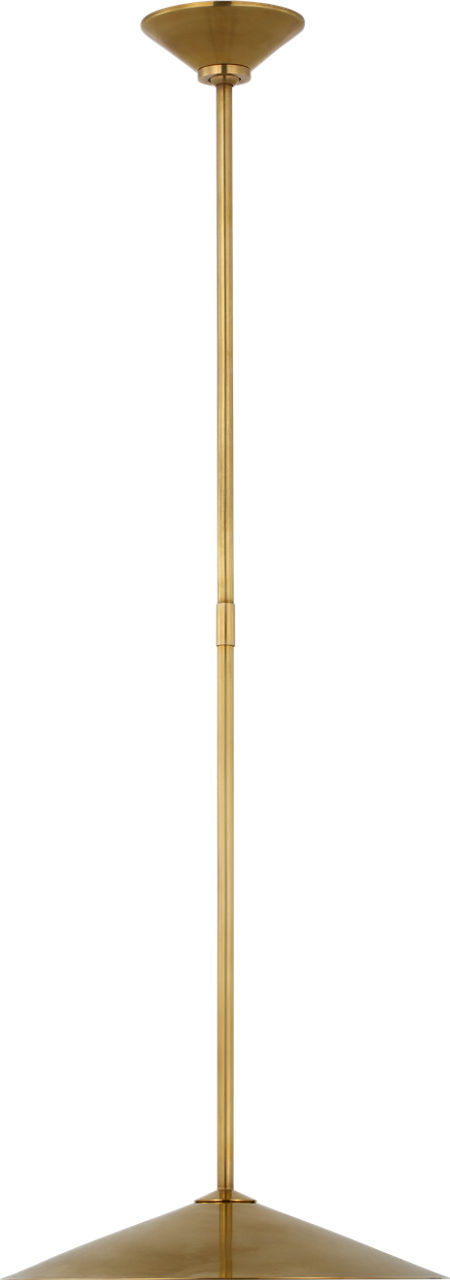 Ponce 13" Pendant in Hand-Rubbed Antique Brass with Hand-Rubbed Antique Brass Shade