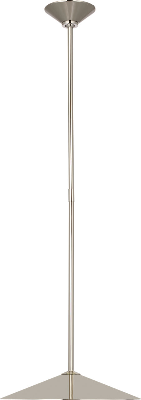 Ponce 13" Pendant in Polished Nickel with Polished Nickel Shade