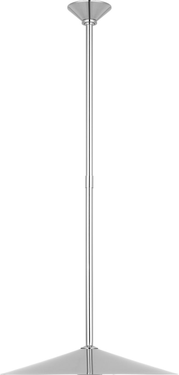 Ponce 18" Pendant in Polished Nickel with Polished Nickel Shade