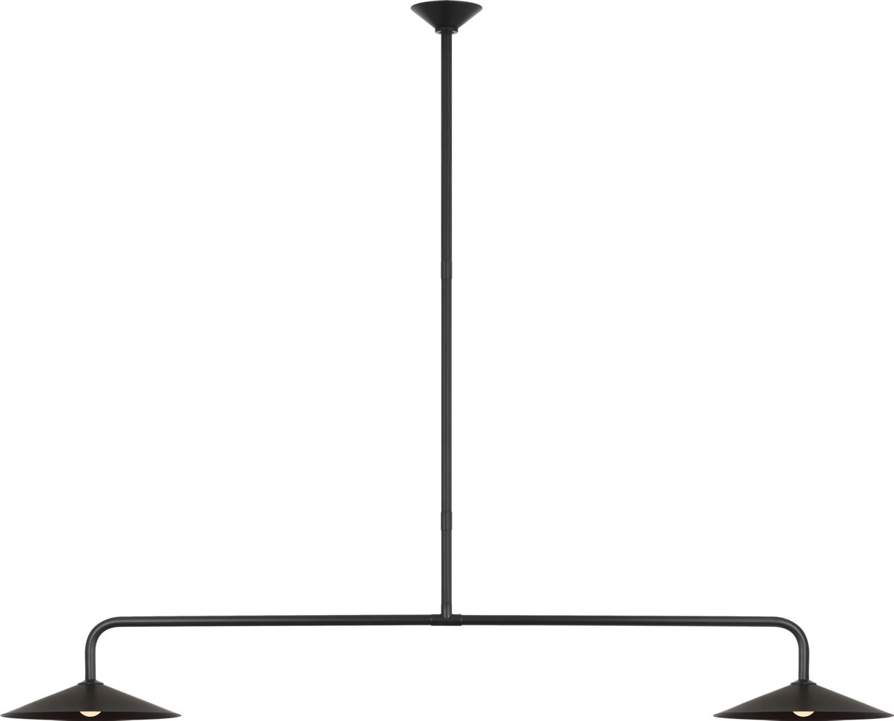 Ponce 62" Linear Pendant in Modern Iron with Modern Iron Shades
