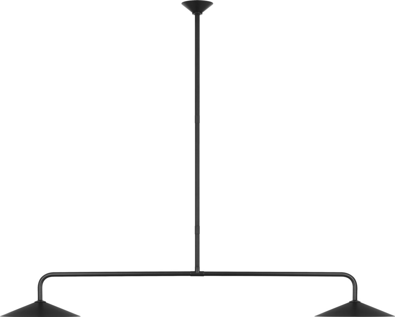 Ponce 62" Linear Pendant in Modern Iron with Modern Iron Shades