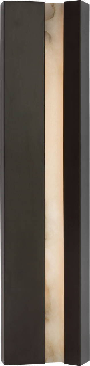 Austera 32" Sconce in Matte Carbon with Alabaster