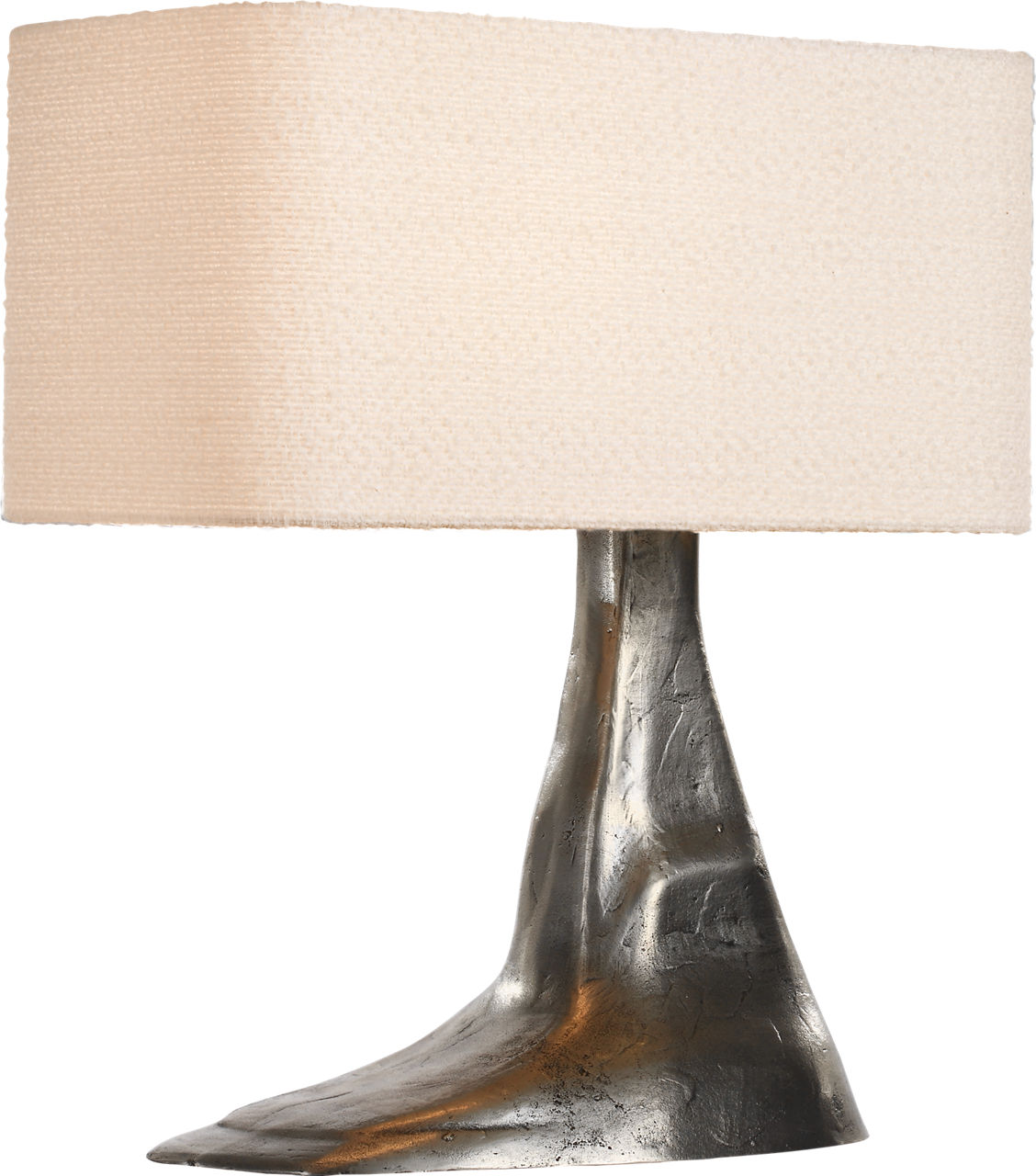 Terra-Forma 23" Right Table Lamp in Museum Pewter with Boucle Shade