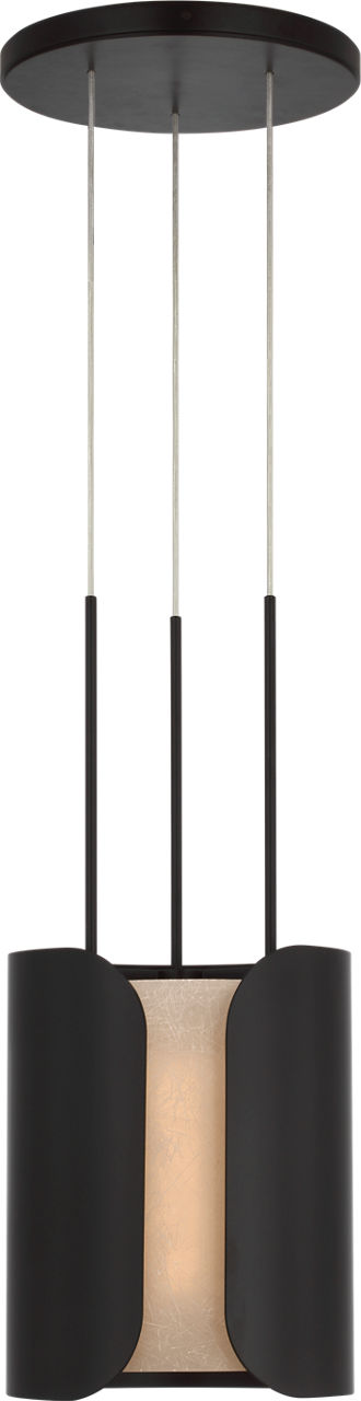 Armise 11" Pendant in Matte Carbon with Nova Frost