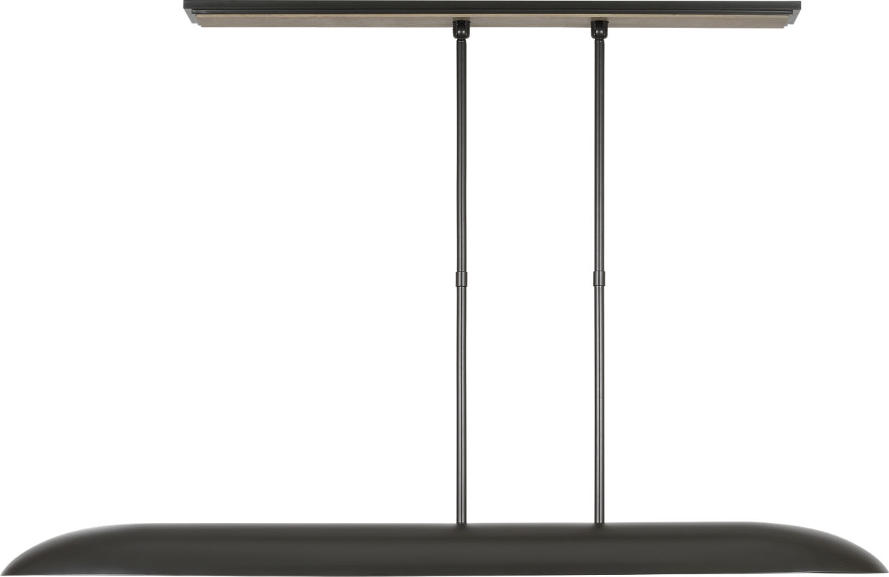 Remi 60" Linear Pendant in Matte Carbon and Warm Walnut