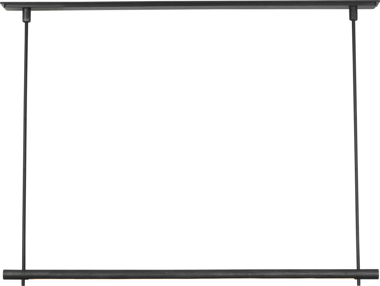 Stahl 60" Linear Chandelier in Museum Carbon with Nova Frost Lens