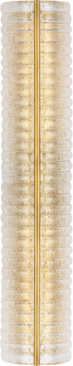 Claude 27" Linear Sconce in Hand-Rubbed Antique Brass with Clear Graniglia Glass