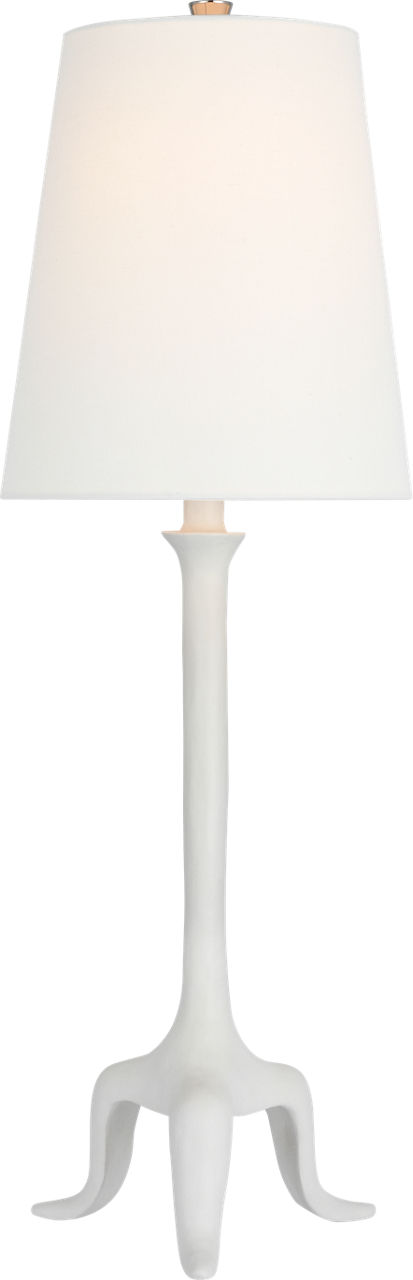 Mathilde 27" Table Lamp in Plaster White with Linen Shade