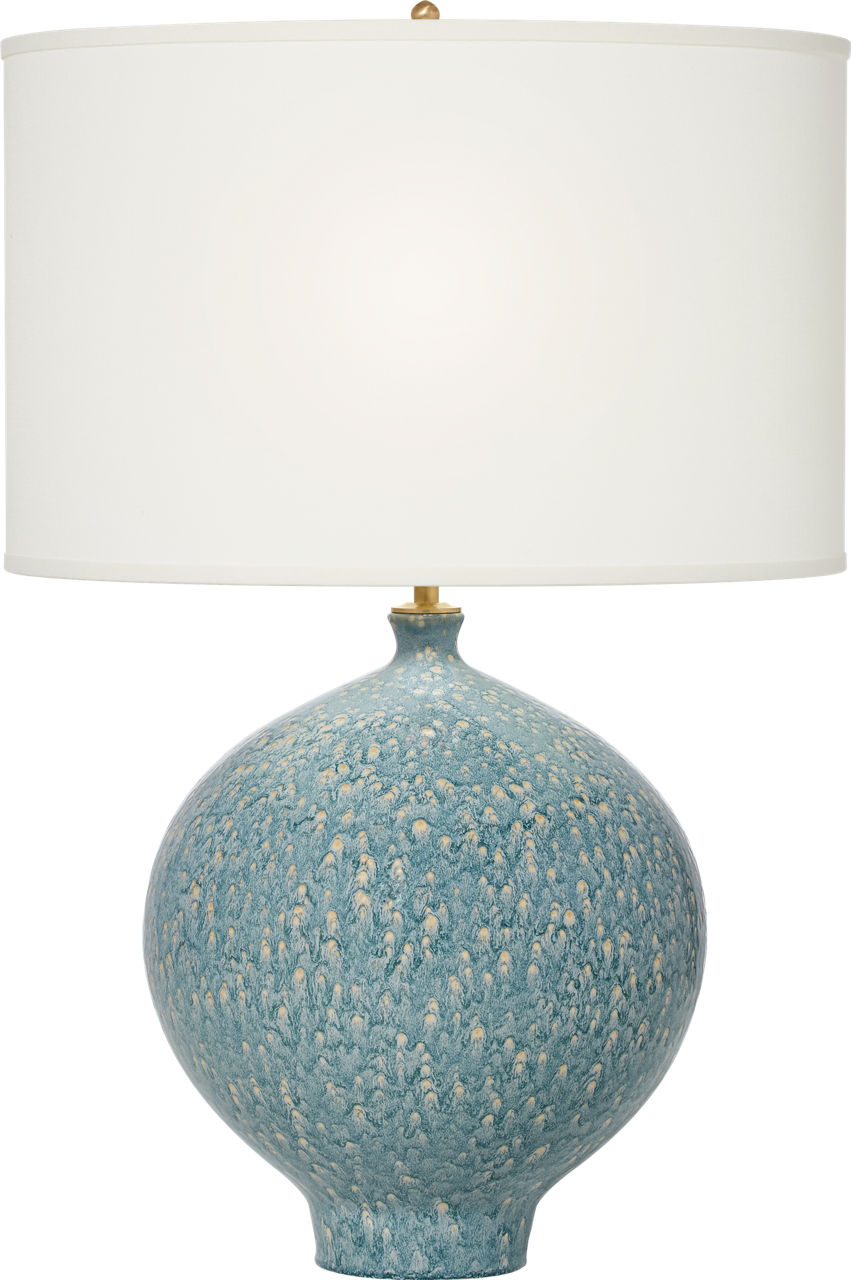 Gaios Table Lamp in Blue Lagoon with Linen Shade