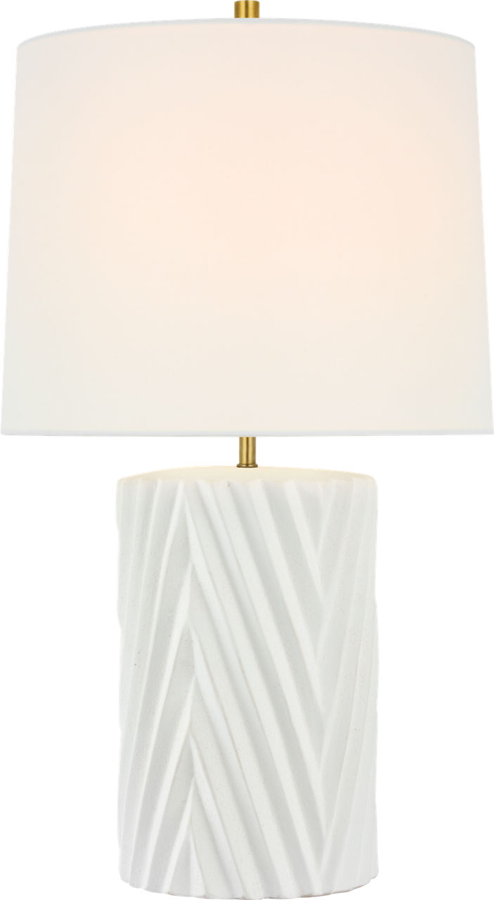 Vivara 24" Table Lamp in Sandy White with Linen Shade
