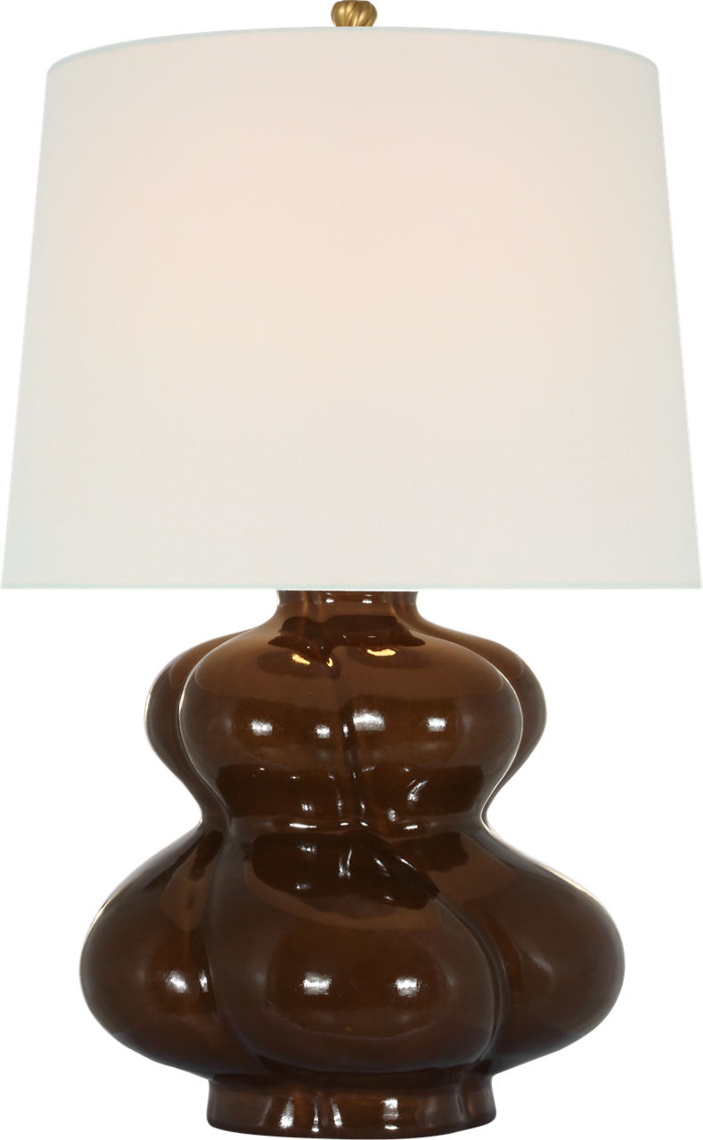Marlene 25" Table Lamp in Melasse with Linen Shade