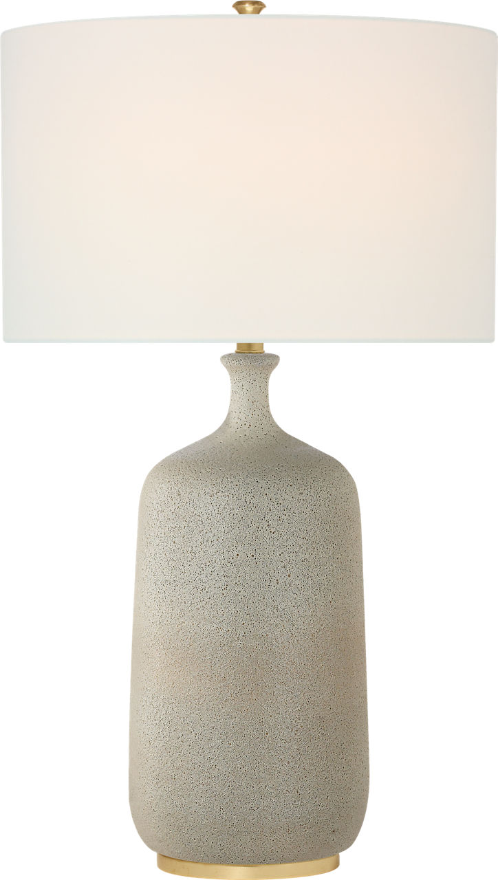 Culloden Cordless Table Lamp in Volcanic Ivory with Linen Shade