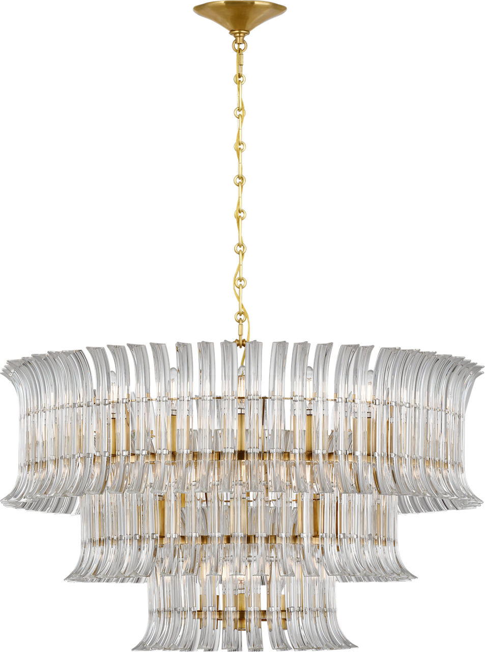 Rhine 34" Three Tier Chandelier