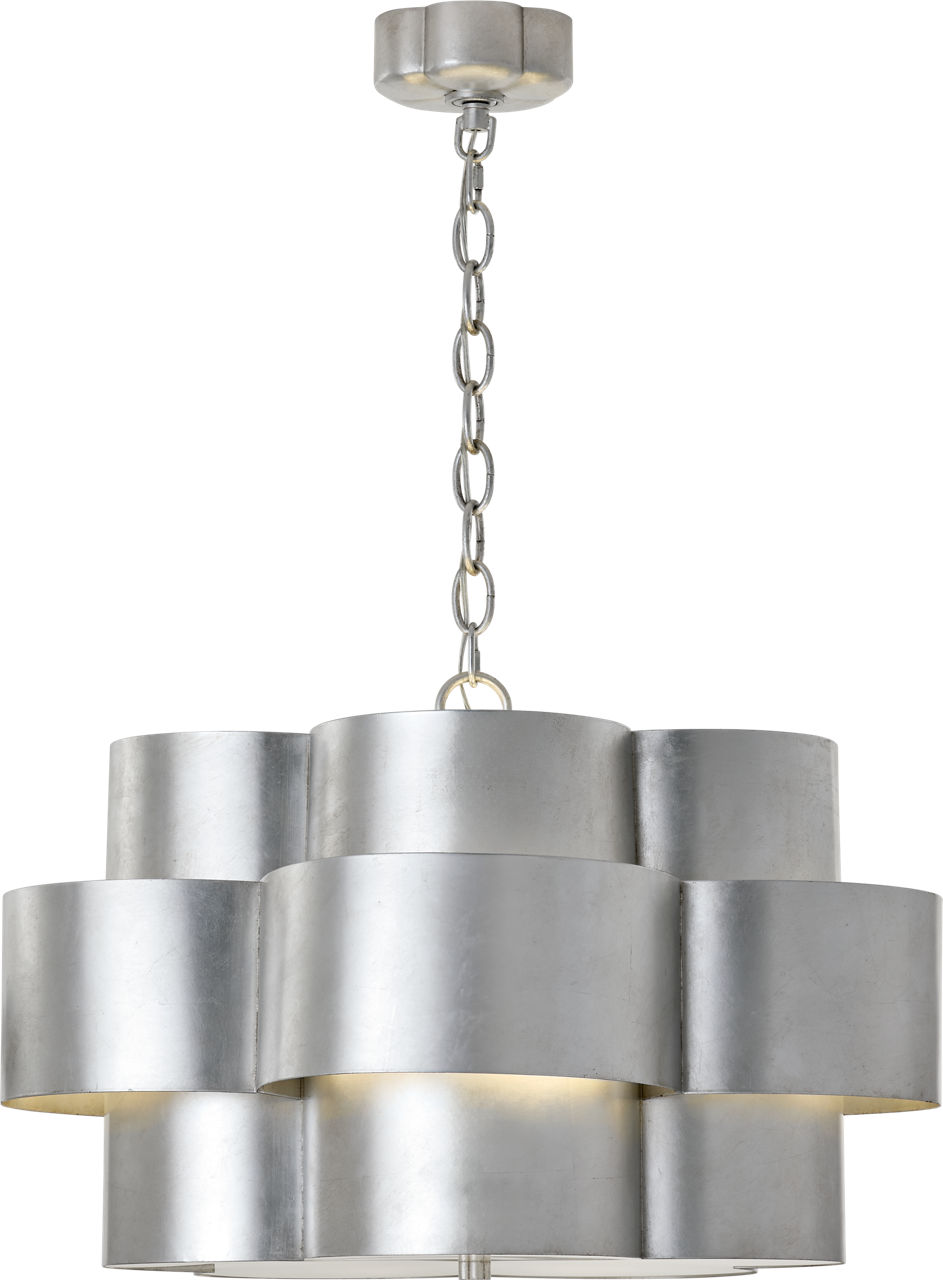 Arabelle Hanging Shade in Burnished Silver Leaf