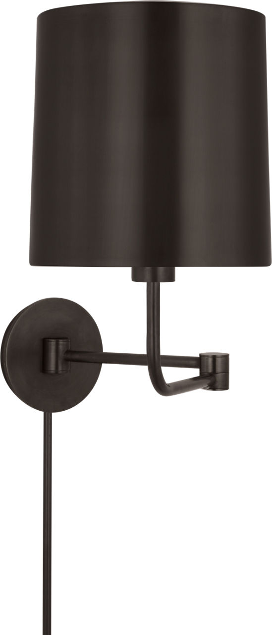 Go Lightly Swing Arm Wall Light in Bronze with Bronze Shade