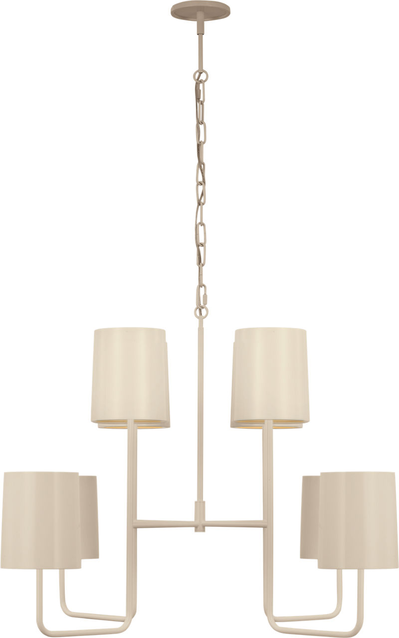 Go Lightly Extra Large Two Tier Chandelier in China White with China White Shades