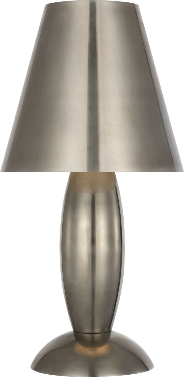 Lambert 14" Cordless Accent Lamp in Pewter with Pewter Shade
