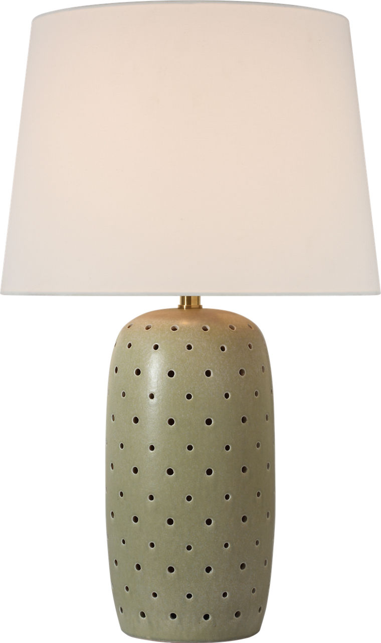 Samara 30" Table Lamp in Dusted Mint with Linen Shade