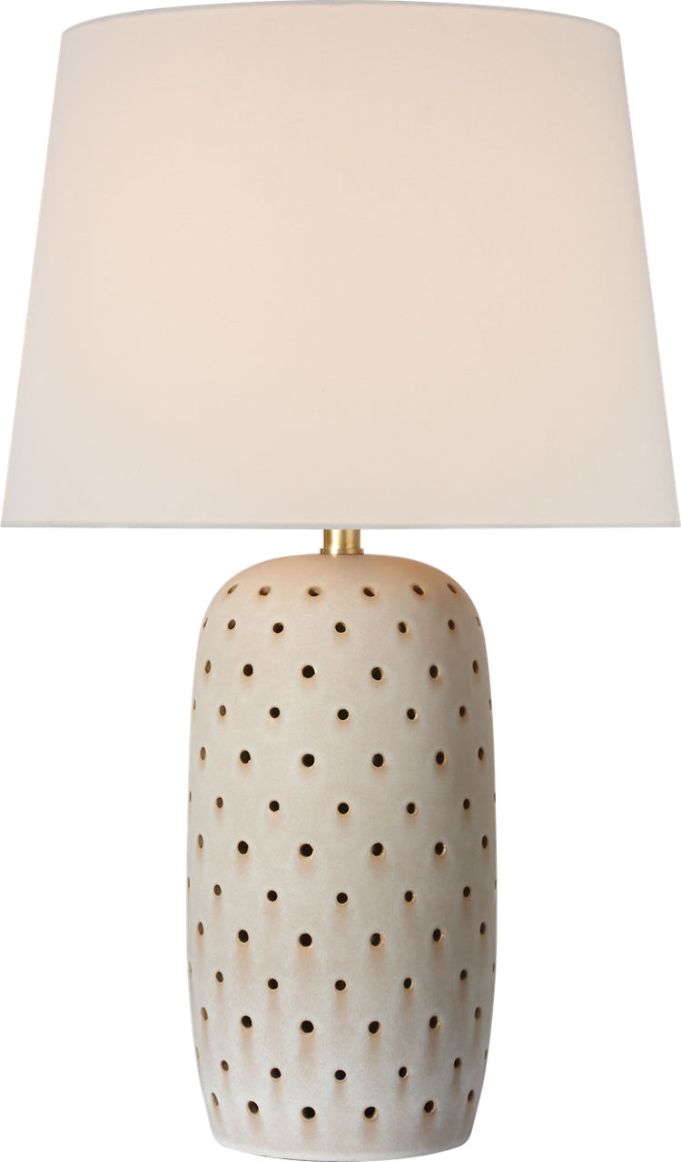 Samara 30" Table Lamp in Dusted Stone with Linen Shade