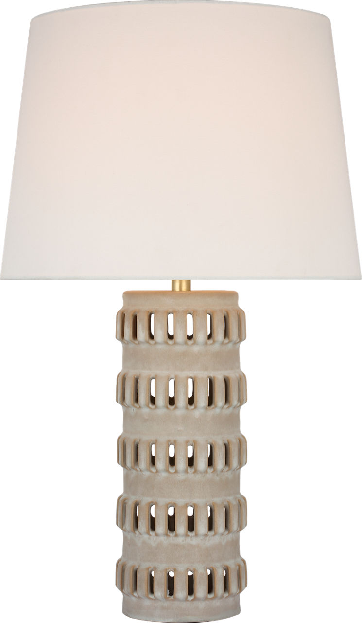 Mullin 31" Table Lamp in Dusted Stone with Linen Shade