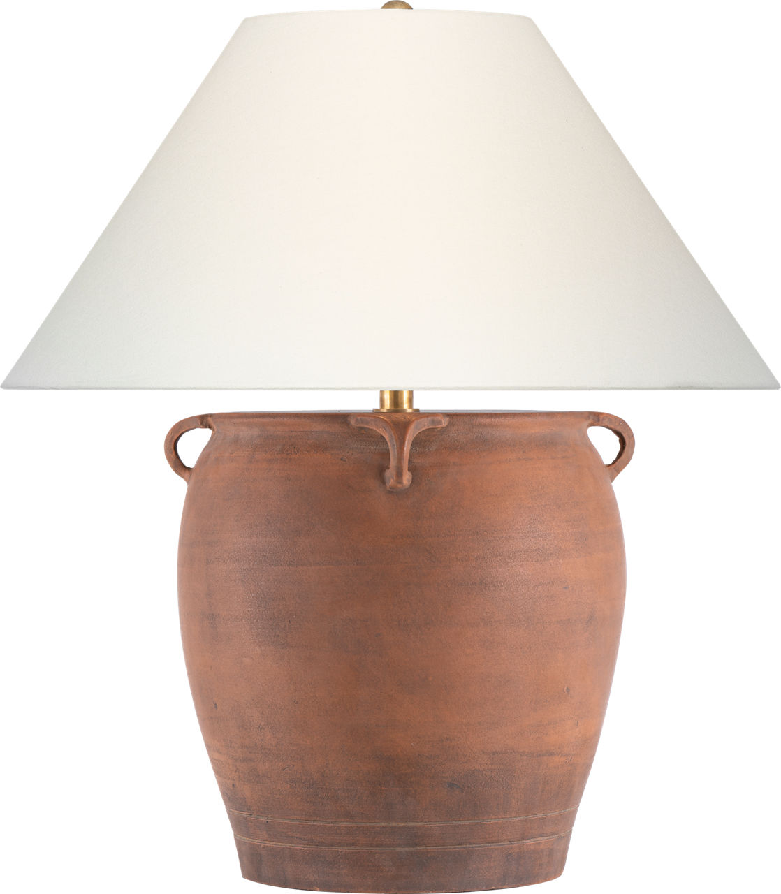 Fasano 28" Table Lamp in Natural Terracotta with Linen Shade