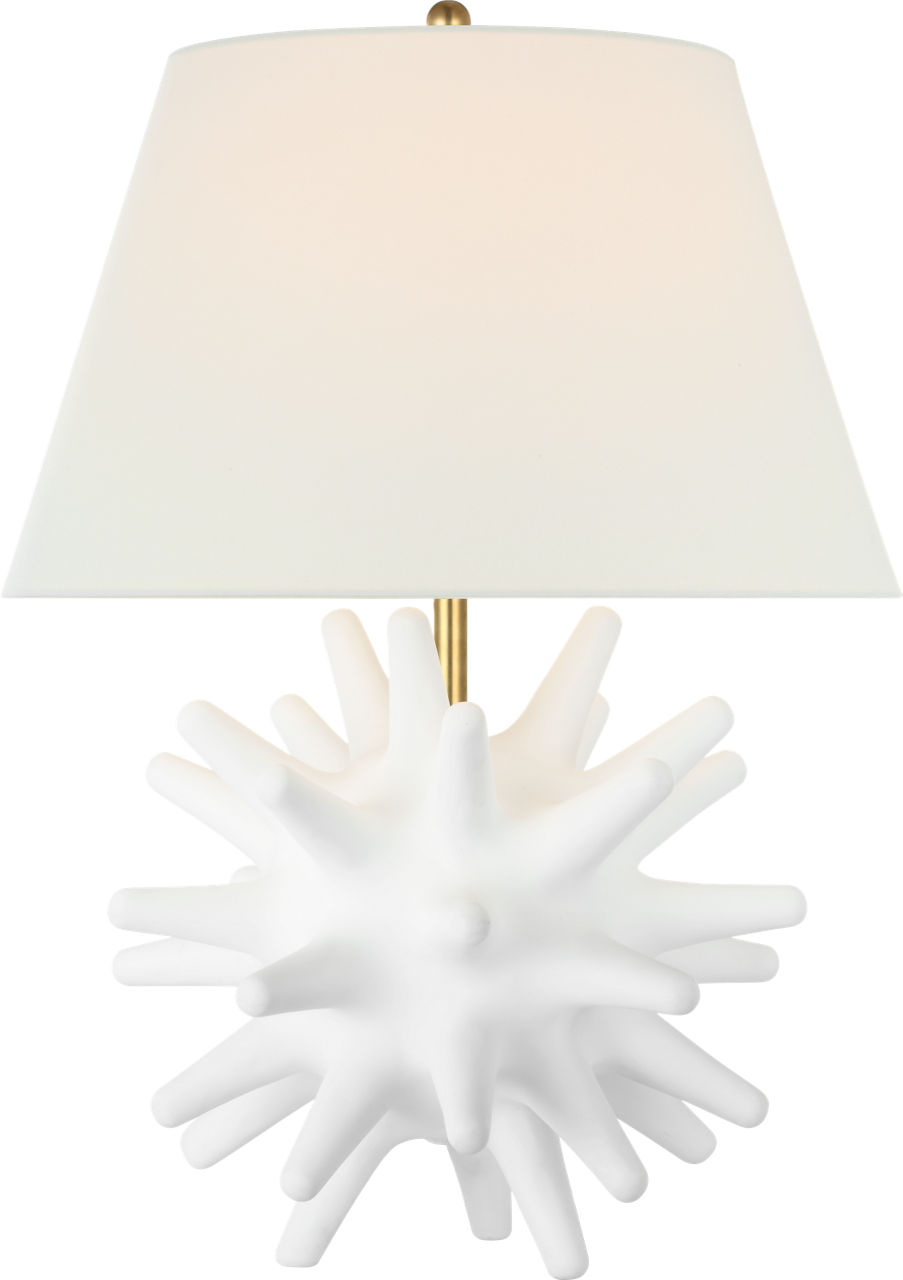 Nerina 26" Table Lamp in Plaster White with Linen Shade