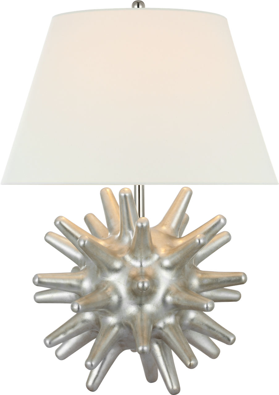 Nerina 26" Table Lamp in Silver Lustre with Linen Shade