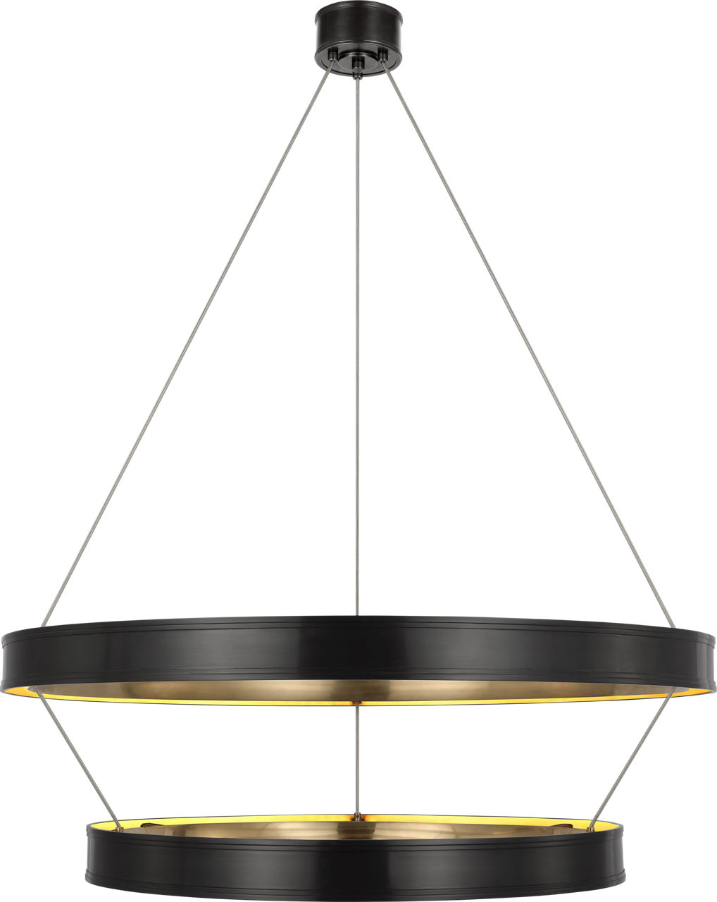 Connery 40" Two-Tier Ring Chandelier in Bronze