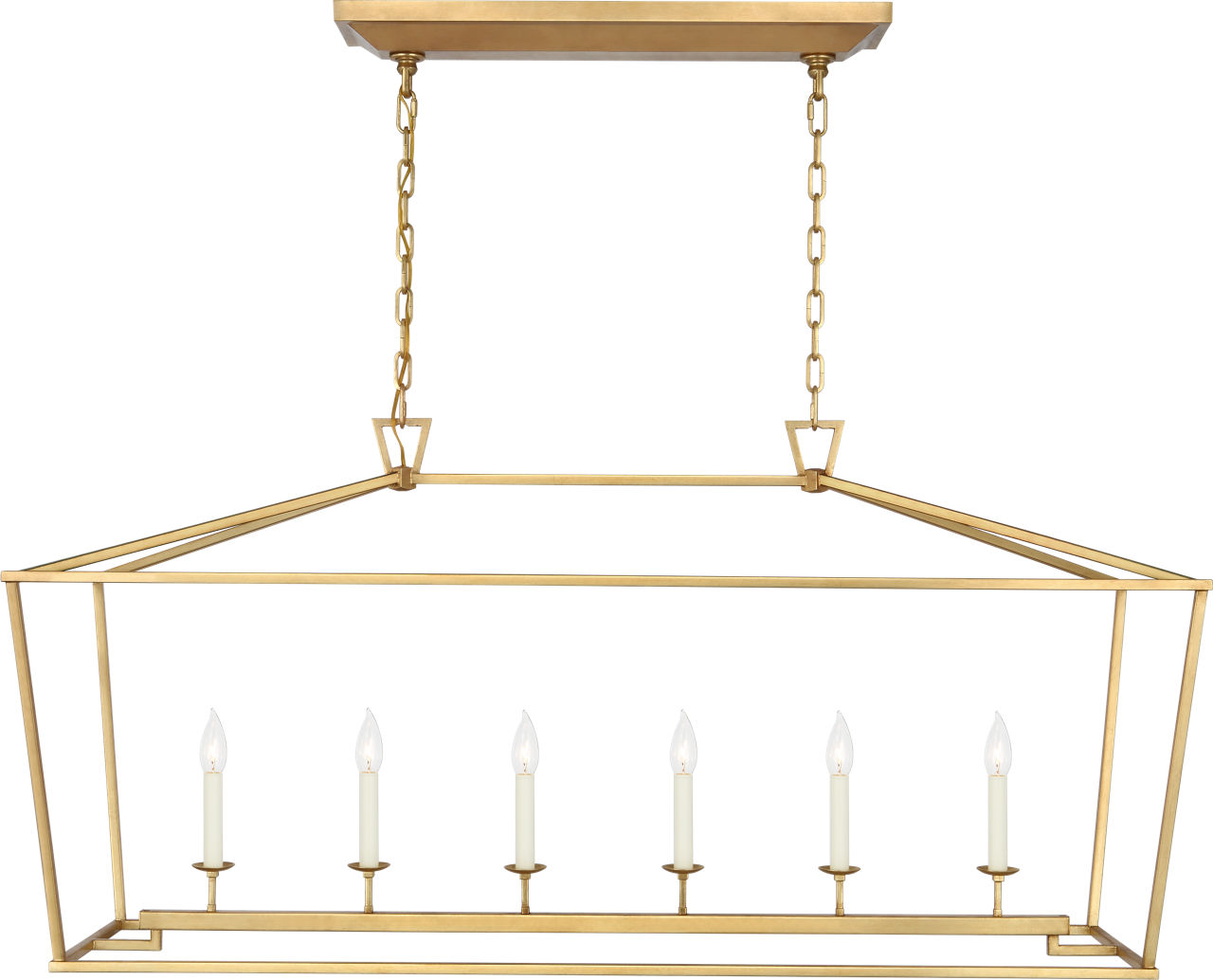 Darlana Large Linear Lantern in Gild
