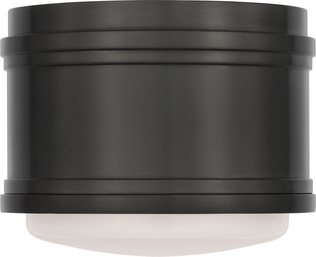 Marden 6" Flush Mount in Bronze with White Glass