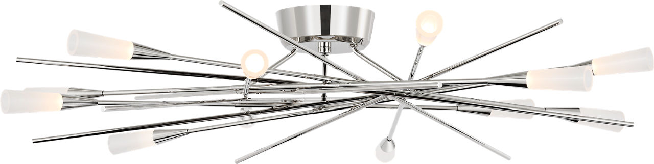 Stellar 40" Radial Semi-Flush Mount in Polished Nickel