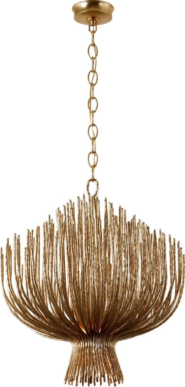 Astra 24" Sculpted Chandelier in Gilded Iron