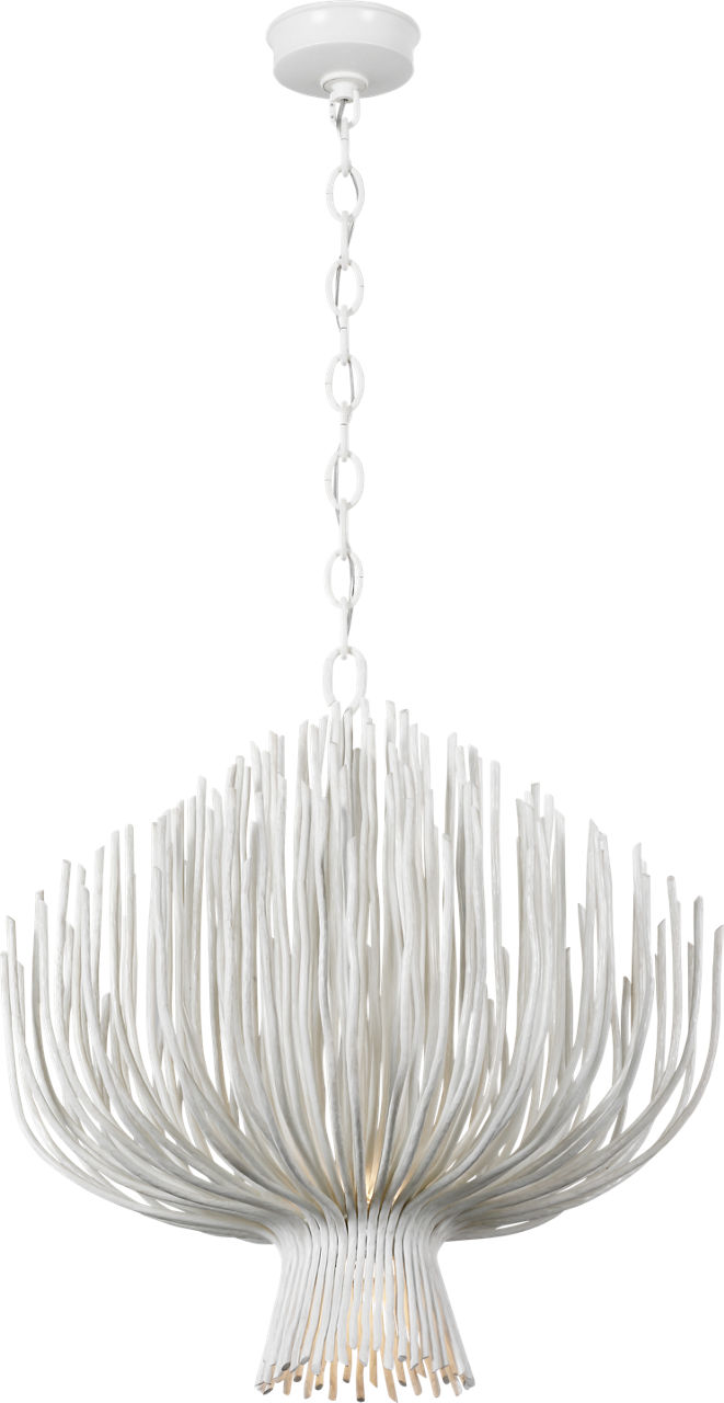 Astra 24" Sculpted Chandelier in Waxed Plaster