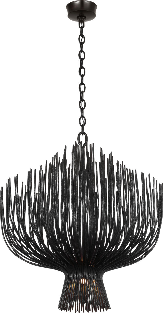 Astra 32" Sculpted Chandelier in Aged Iron