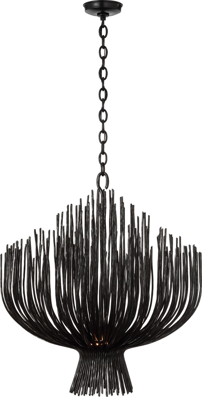 Astra 32" Sculpted Chandelier in Aged Iron